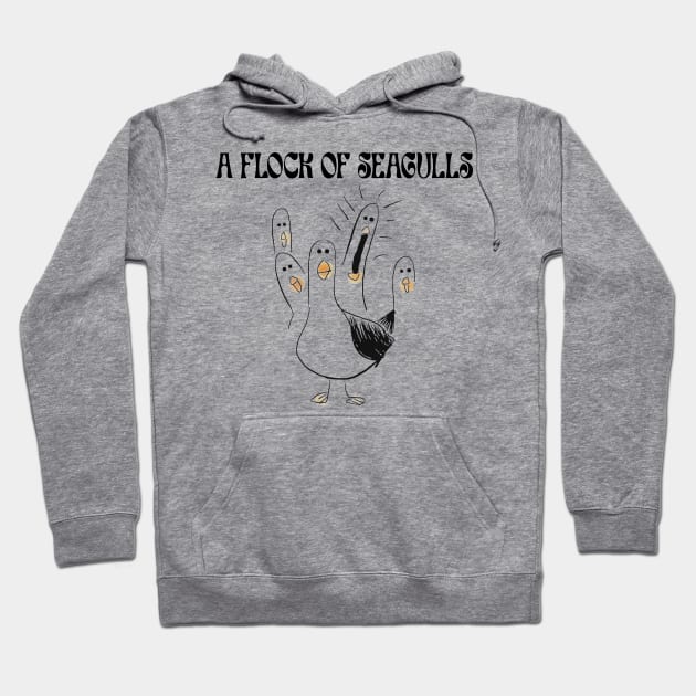 Retro A Flock of Seagulls Hoodie by Clever Alnita